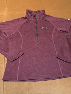 Women’s Eddie Bauer Burgundy Heather Half-Zip Pullover